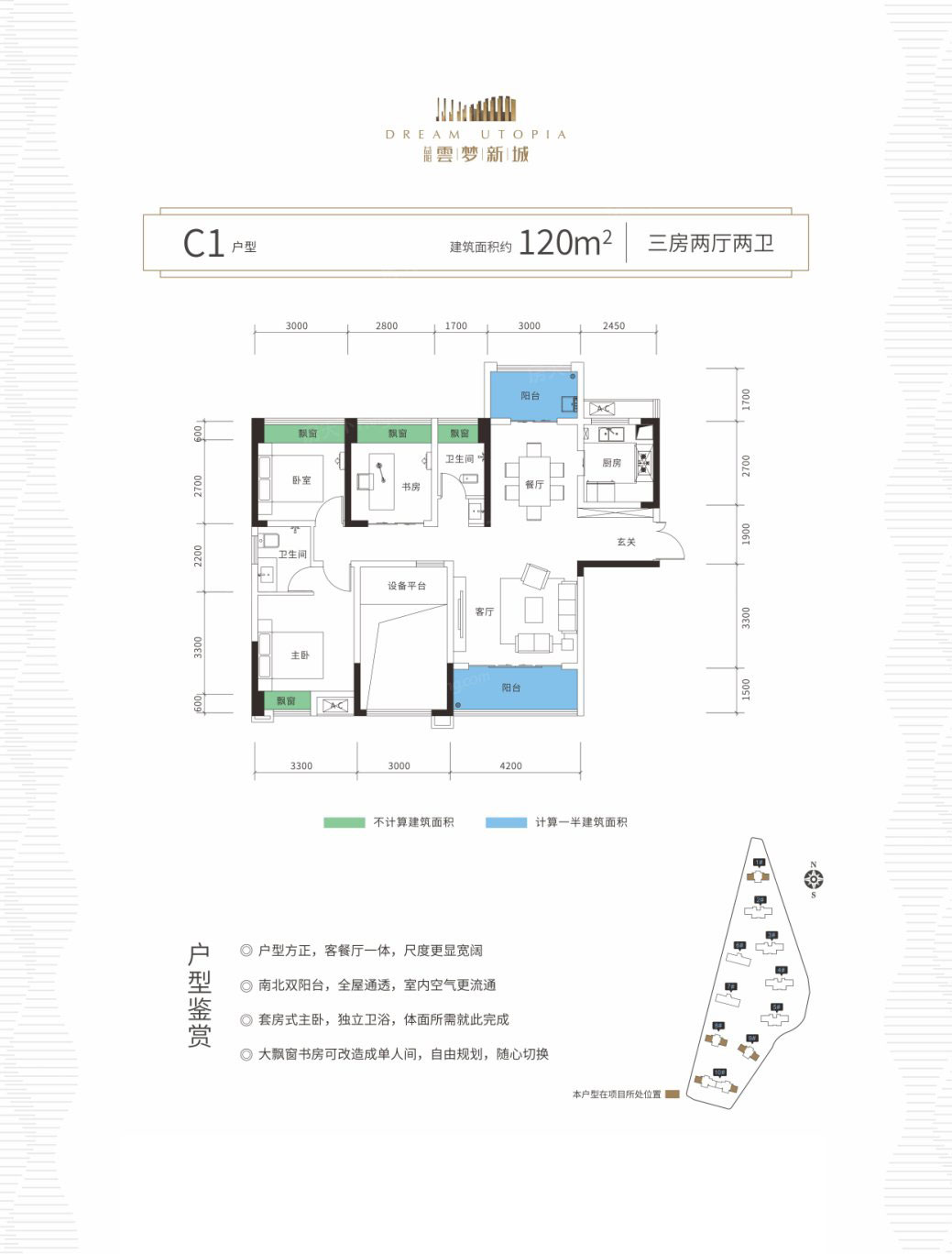 益阳-南县铜锣湾广场为您提供C1户型图片详情鉴赏