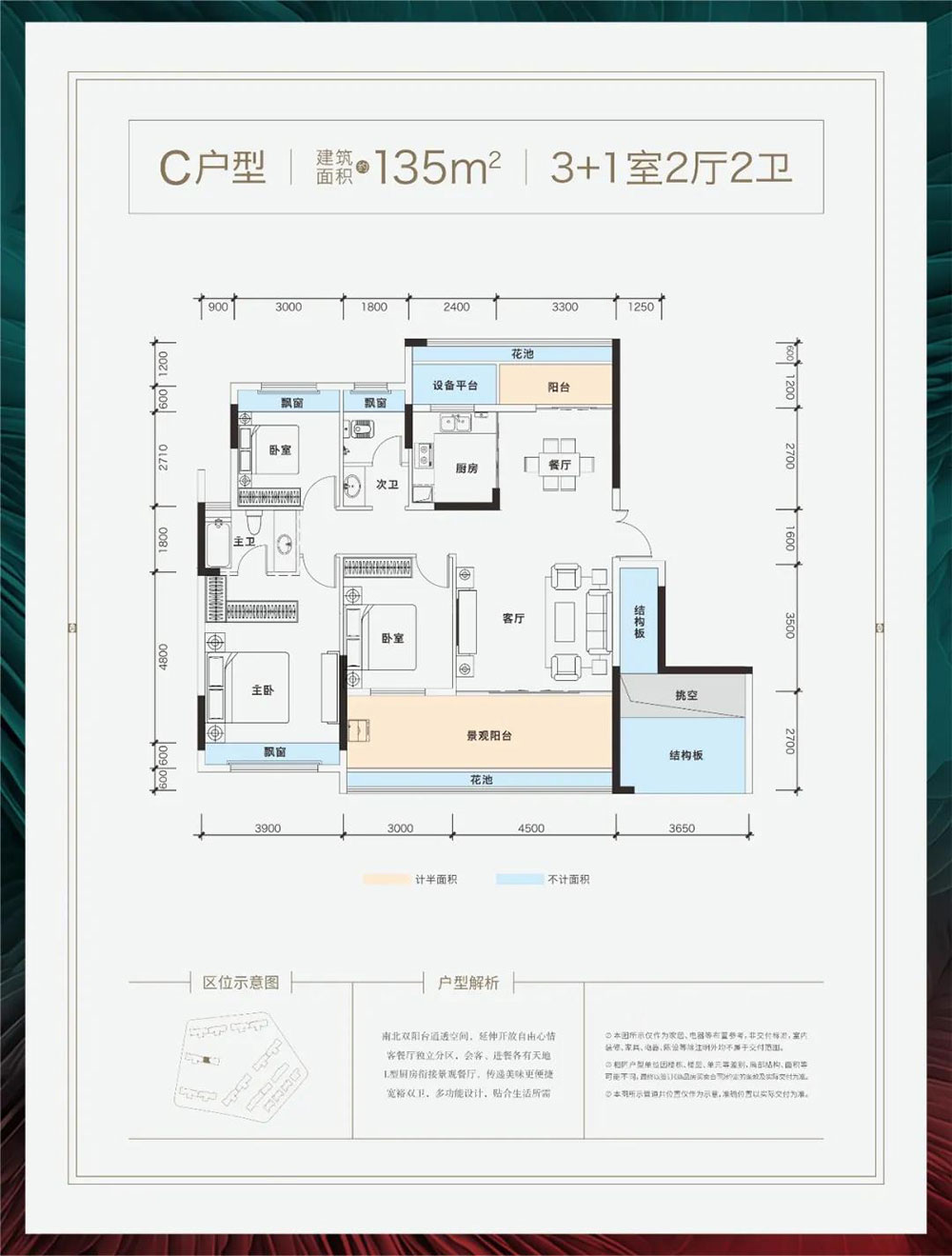 益阳-桃江县青春里铂樾府为您提供该项目C户型图片鉴赏