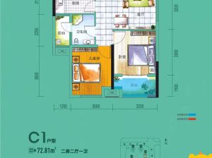 益阳-南县运河公馆为您提供C1户型鉴赏